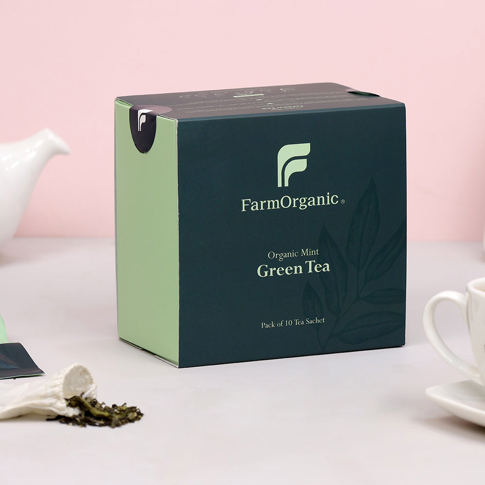 Organic Mint Green Tea Pack Of 10