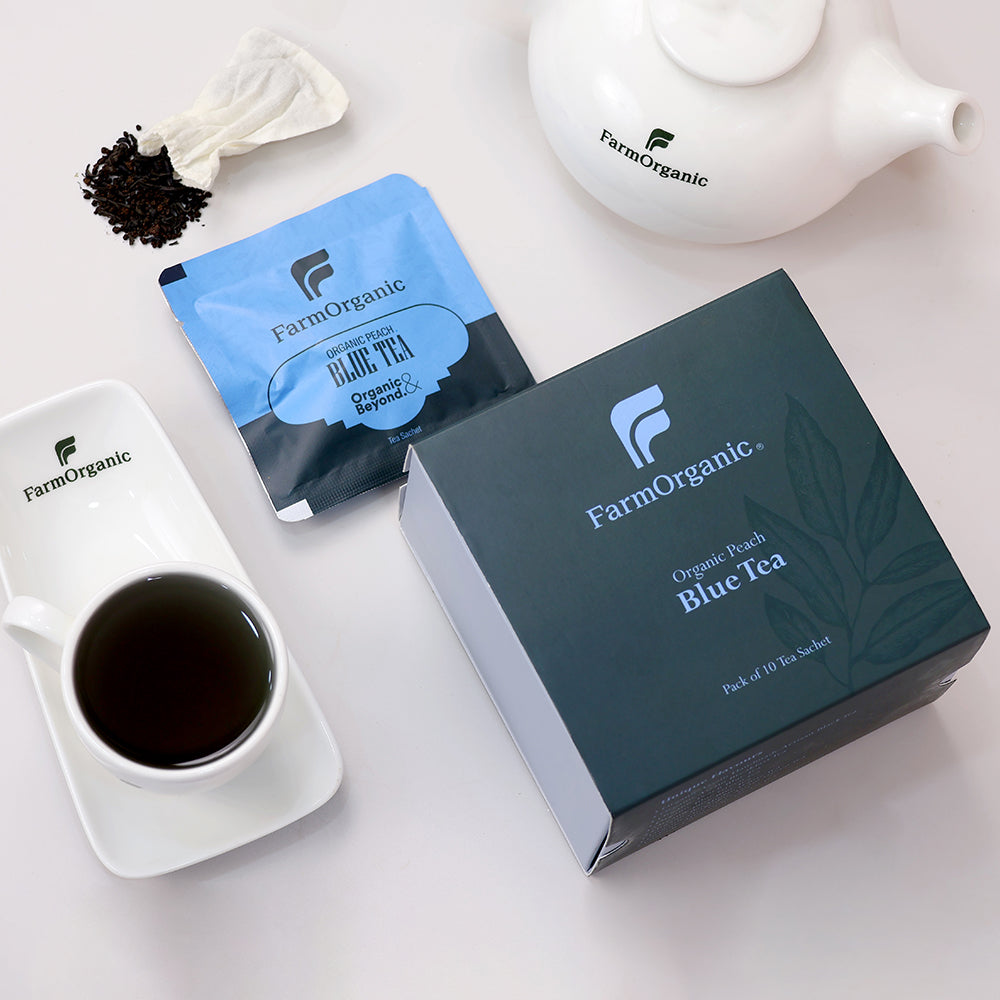 Organic Peach Blue Tea Pack Of 10
