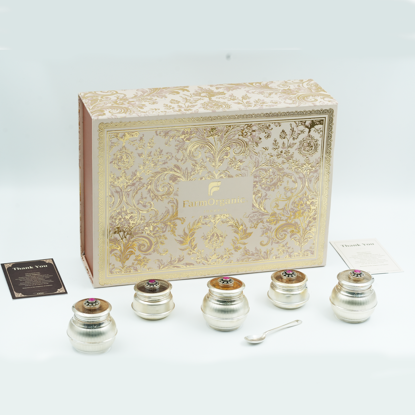 Couverts De Prestige Herbs & Seasoning- Silver Spoon & silver jar