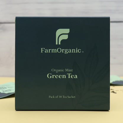 Organic Mint Green Tea Pack Of 10