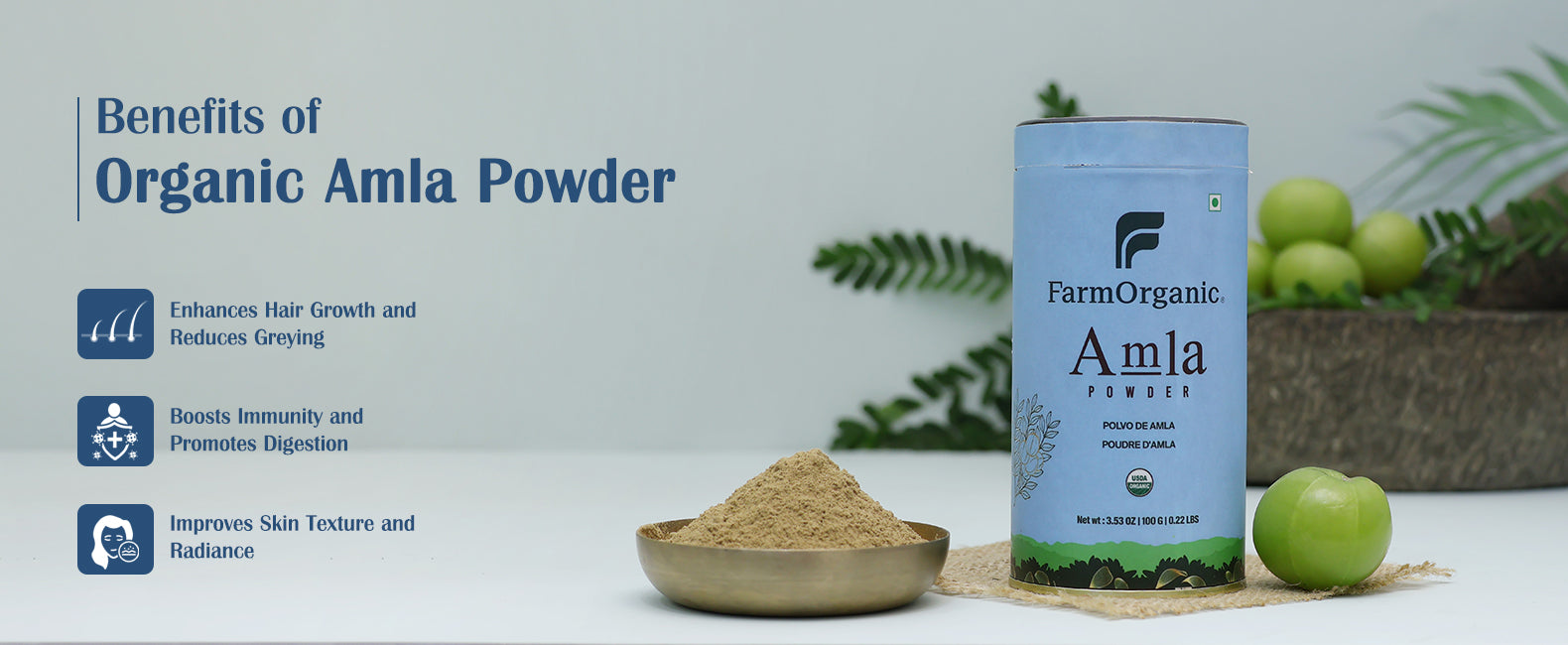 Organic Amla Powder Banner