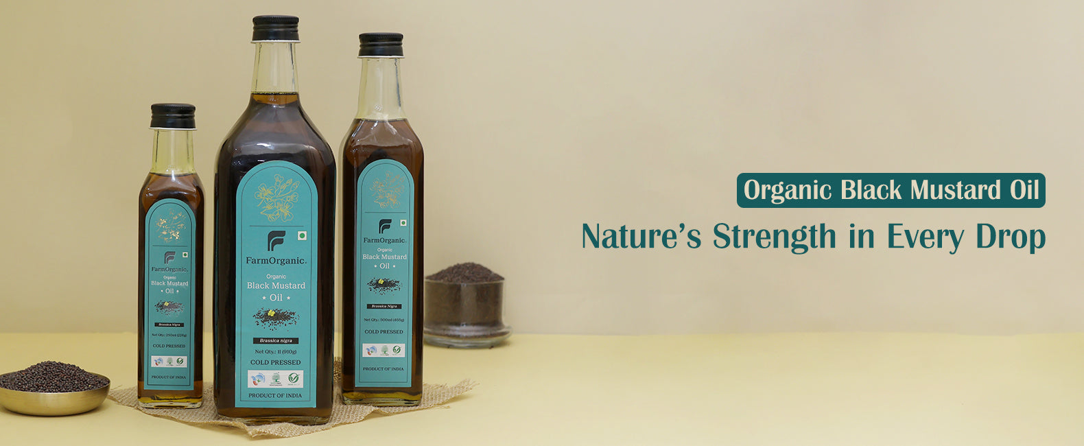 Organic Black Mustard Oil Banner