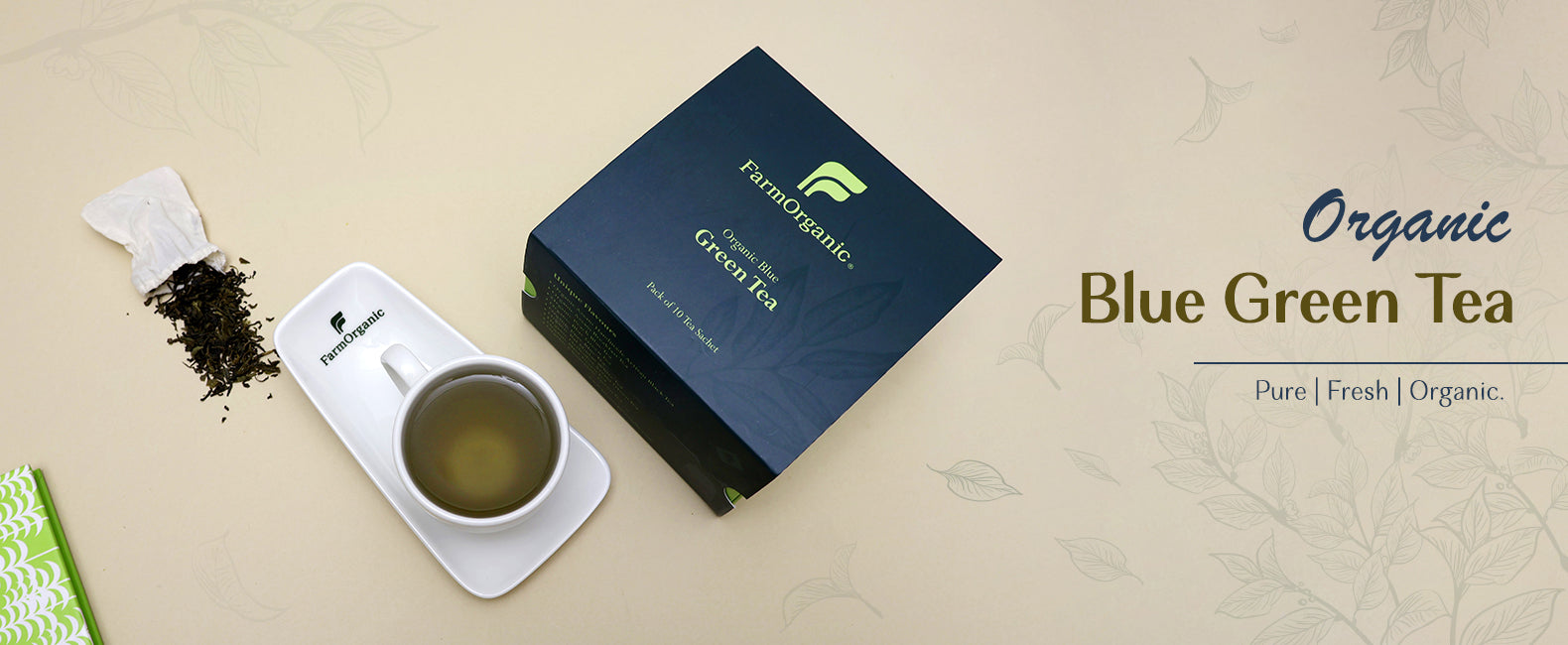 Organic Blue Green Tea Pack Of 10 Banner