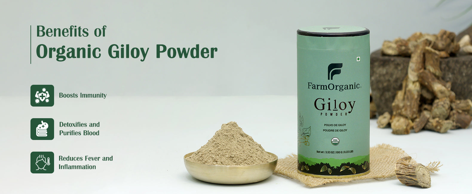 Organic Giloy Powder Banner