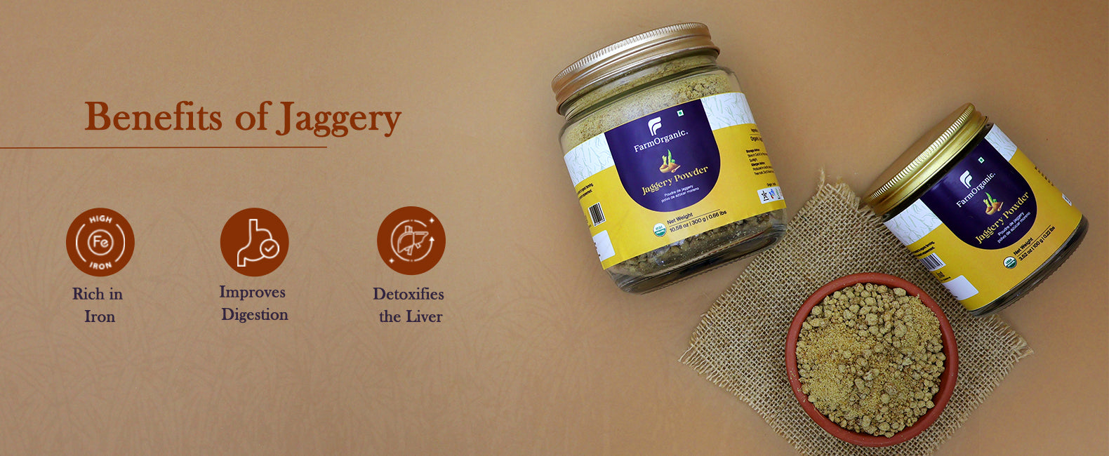 Organic Jaggery Powder Banner