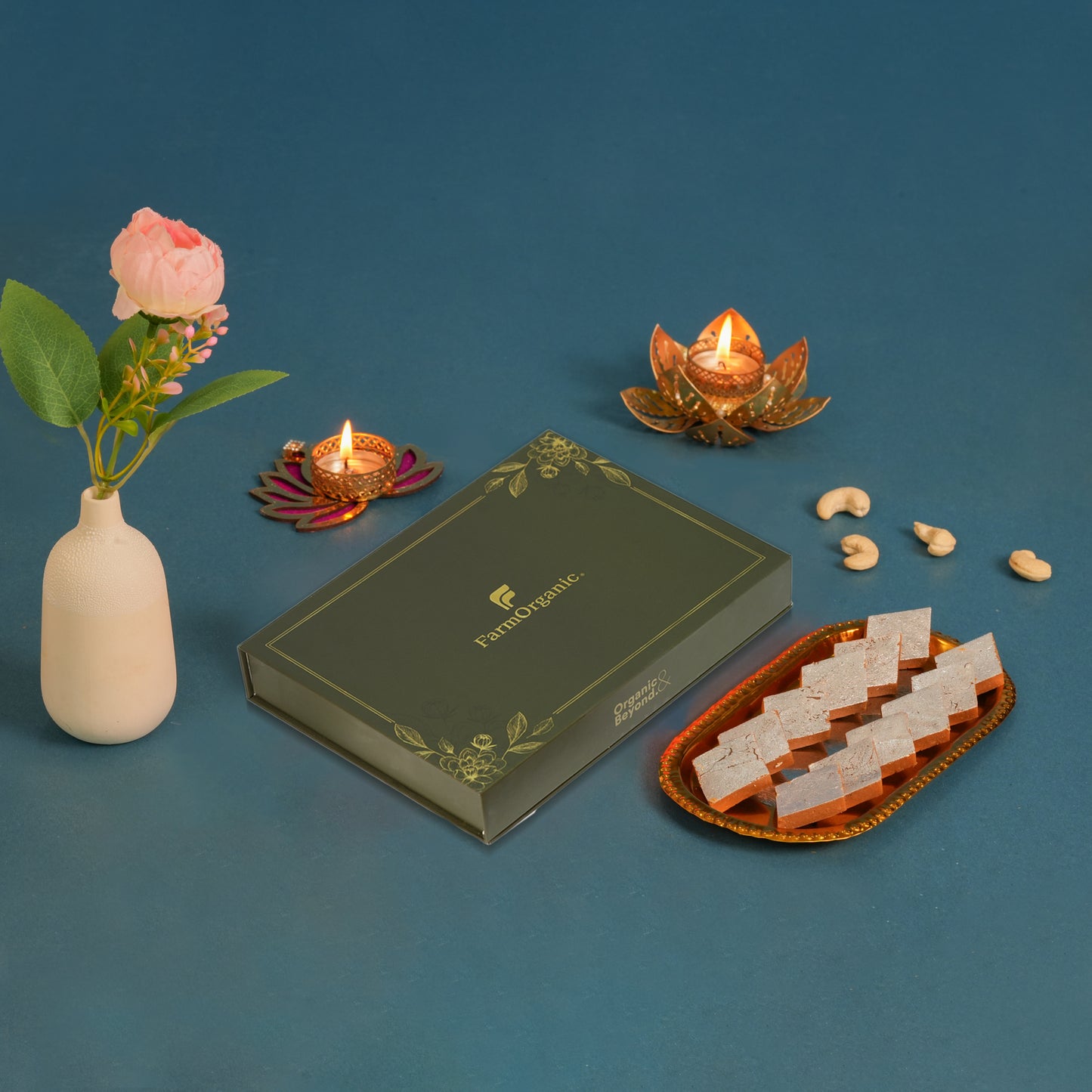 The Golden Luxirous Bite - Organic Kaju katli with jaggery - 250g