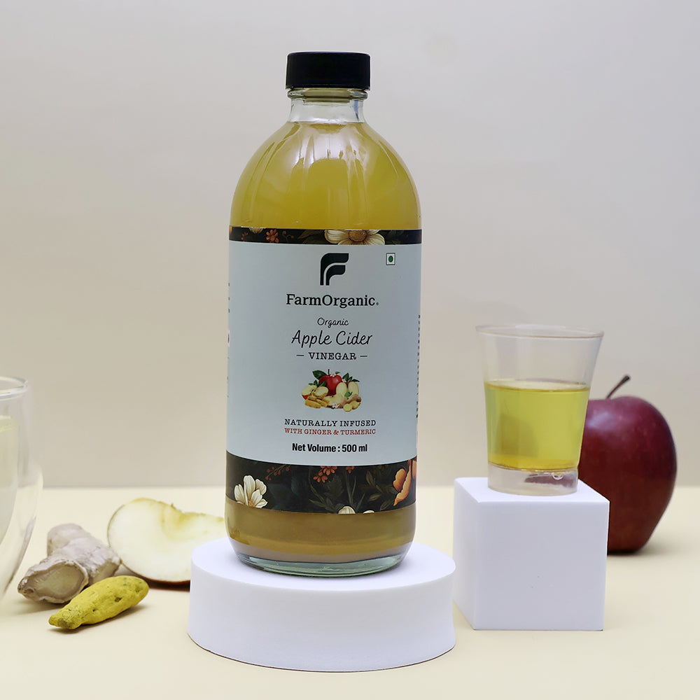 Organic Apple Cider Vinegar Naturally Infused With Ginger & Turmeric