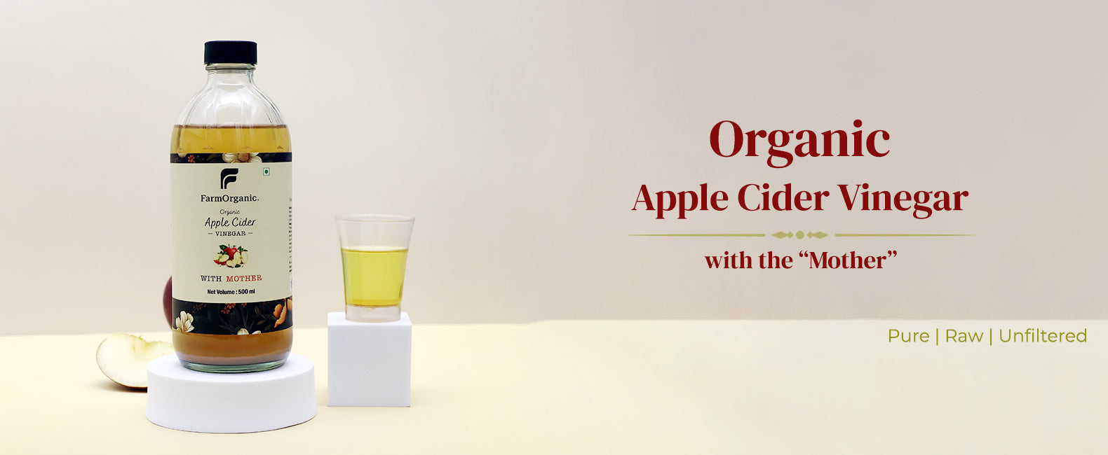 Organic Apple Cider Vinegar With Mother Banner