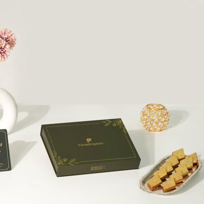 The Golden Luxirous Bite - Organic Kaju katli with jaggery - 250g