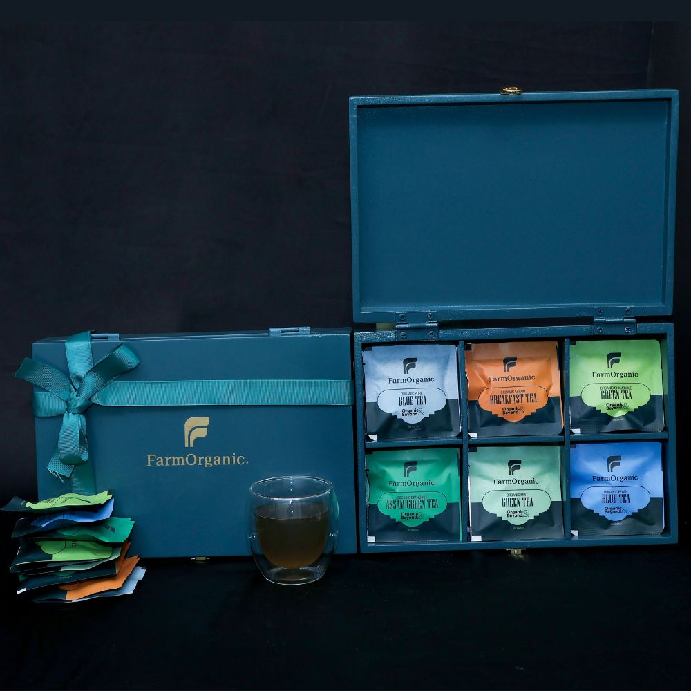 Exclusive Tea Gifting Combo - 6x6 Box | Assam, Blue & Chamomile Teas